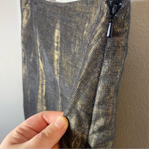 Carmen Marc Valvo Signature Maxi Skirt 8 Women Green Aline Shiny Elegant Party - Picture 8 of 15